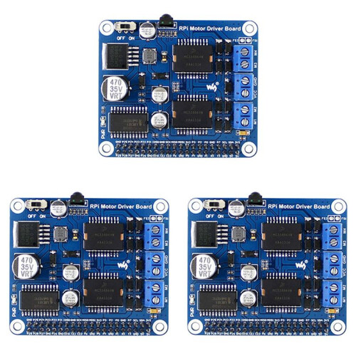 3X Waveshare for Raspberry Pi RPi Motor Driver Board MC33886 Drives Expansion Board for Raspberry Pi