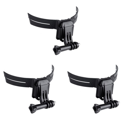 3X Support de Support de Support de Menton de Casque de Moto pour  Hero 10 9 8 7 Accessoire pour CaméRa D'Action 1