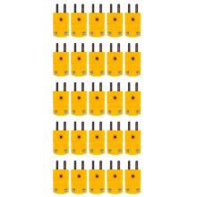 25Pcs RTD Circuits K Type Temperature Sensor Thermocouple Plugs Yellow