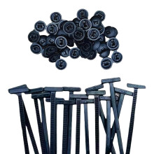 Push Mount Zip Ties 100 Pack – Heavy Duty Nylon Cable Ties with SelfLocking Design for Automotive Wire Harness