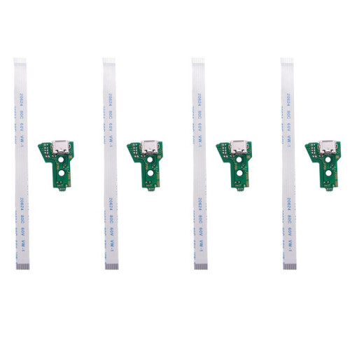 4X Usb Charging Port Board for JDS-055 Ps4 Controller with 12 Pin Flex Cable