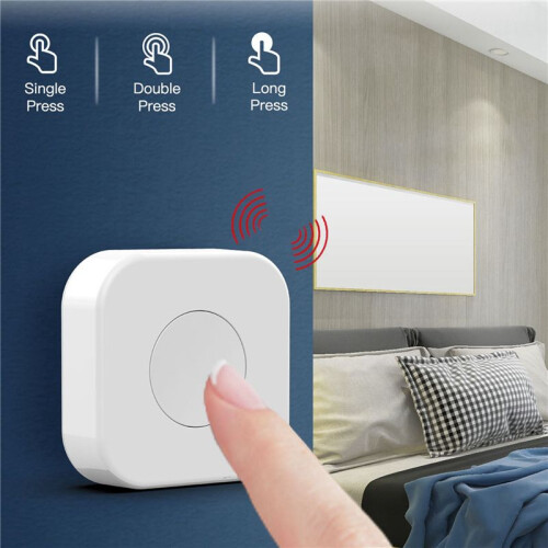 2X Tuya Zigbee Wireless   One Key Push Button Control Scene  Remote Controller Home Automation