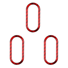 3X Red Carbon Fibre Interior Warning Light Cover for Cooper F55 F56 Countryman F60