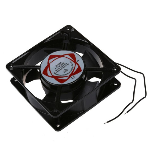 10X AC 220-240V 0.14A 120mmx120mm Metal Computer CPU Fan Black 1
