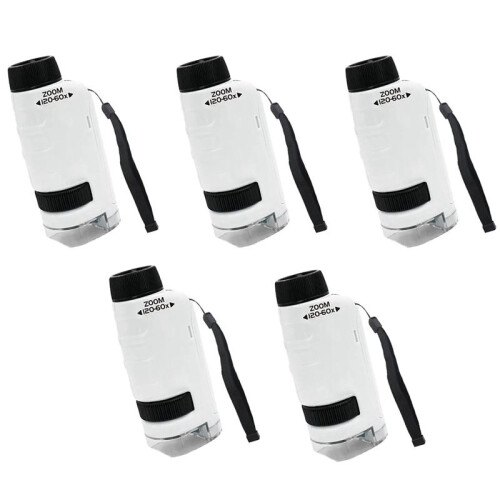5X Minilabsters Miniscope Kids,  Labsters Portable Microscope,  Labsters Portable Microscope (White)