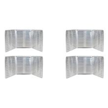 4X Spritzschutzabdeckung für KüChe, Kochen, Braten, ÖL, Spritzschutz, Aluminiumfolie, VerbrüHungssicher, Brettschutz, B