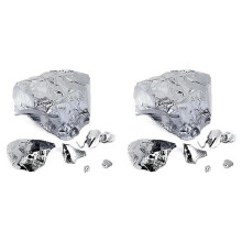 2X Silicon Metal, Elements 14 Semiconductor Monocrystalline Si Block, Material for Monocrystalline Wafer(50G)