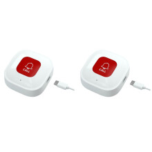 2X Tuya WiFi SOS Call Button Wireless Caregiver Pager Phone Alert Transmitter Emergency Call Button for Elder
