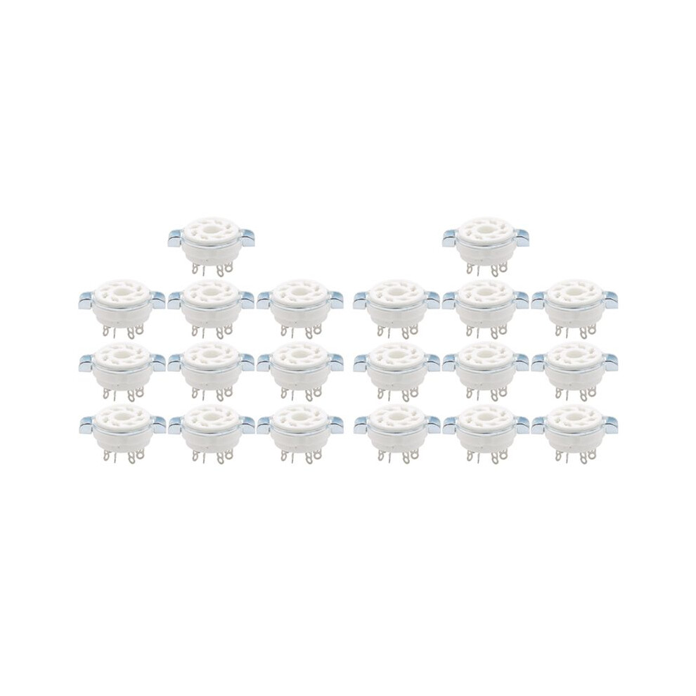20Pcs Chassis Mount 8 Pin K8a Octal Ceramic Tube Sockets For Kt88 Kt66 6Sn7 5Ar4 Gz34 5881 6V6 5U4g 6550 6J7 Gzc8-1 6032564916057