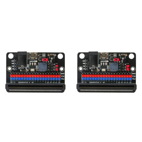 2 Stück Erweiterungsplatine für Microbit GPIO-Erweiterung Python IO:Bit 5V mit Integriertem Passiven Summer 1