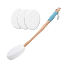 Back Lotion Applicator With Long Wooden Handle, Lightweight, NonSlip, For Suntan Lotion, Skin Cream, Oil, Shower Gel