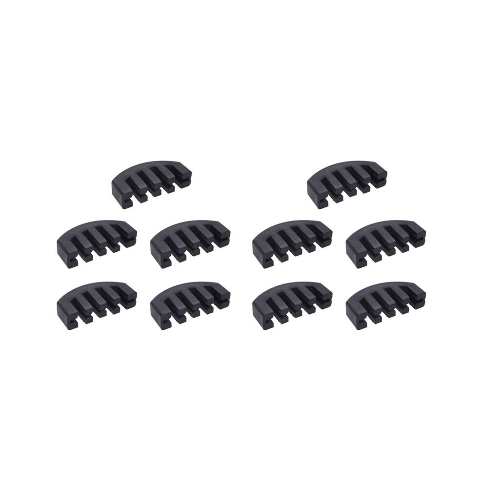 10X Rubber Mute Silencer 4/4 Violin Fiddle Slight Practice Black 6034087687889