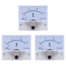 3X Voltmetro CC un Puntatore, Misuratore di Tensione Analogico Meccanico 85C1 CC 0-15 V
