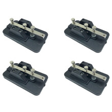 4X Clés CW Manuelles de Code Morse Enseignant le Praticien de Télégraphe avec des Accessoires de Radio à Ondes Courtes de Buzzer