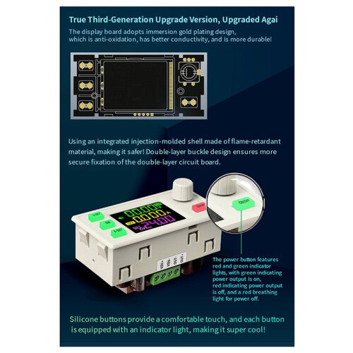 2X New XY6509X CNC Adjustable  Power Supply Constant Voltage Constant Current Maintenance 65V 9A 585W Step-Down Module 1