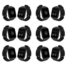 6X Wireless Watch Receiver Waiter Call Restaurant Pager for Home Cafe Dentist Clinic Office Conference Call