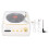 Retro Record Player Bluetooth Speaker 3.7V White 1200mAh 2