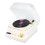 Retro Record Player Bluetooth Speaker 3.7V White 1200mAh 6