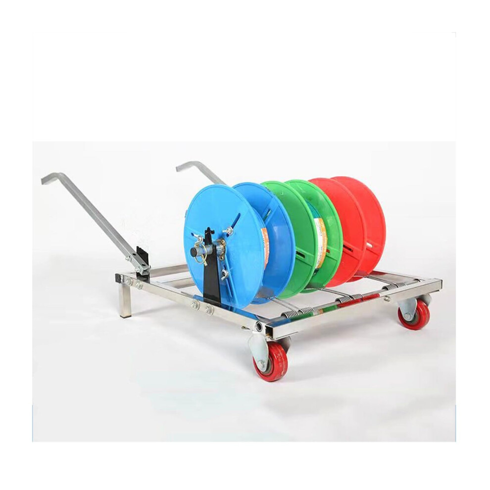 Heavy Duty Wire Reel Rack With Wheels, Multispool Cable Spool Holder For Workshop And Retail 9053599548065