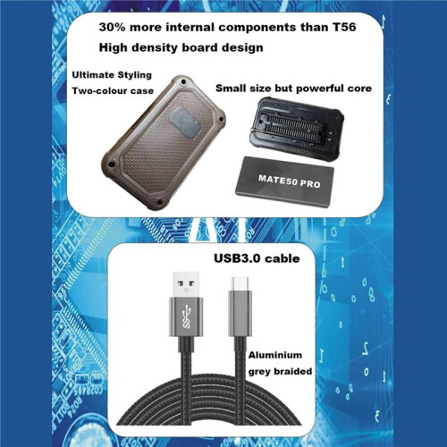 2X pour XGecu T76 USB3.0 Programmer Support EEPROMNAND NOR EMMC BGA, Minpro/TL866II/T56 Programmer Remplacement IC Testeur