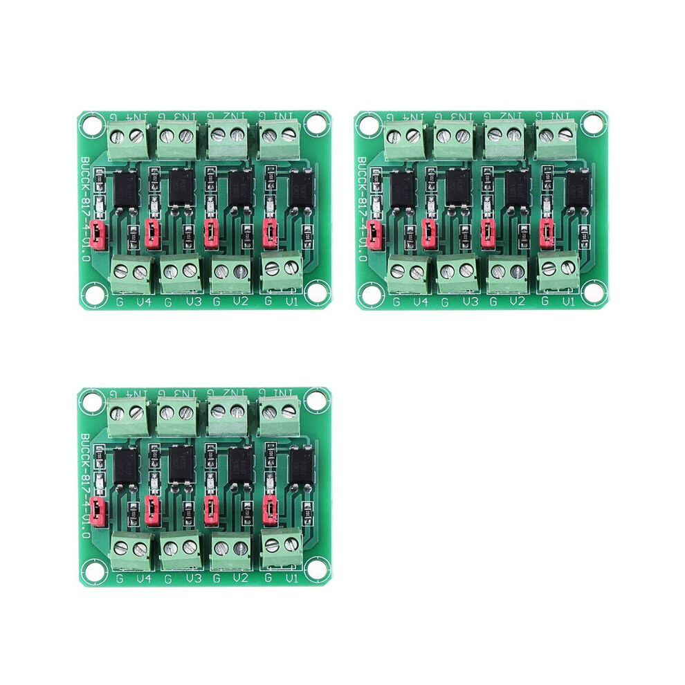 3X 817 Optocoupler 4 Channel Voltage Isolation Board Voltage Control Switching Driver Module Optical Isolation Module 6031893110105