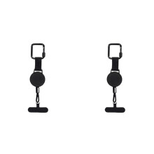 2X Suporte Retrátil Antirroubo para Telefone, Cordão para Celular, Cinta de Segurança para Smartphone, com Clipe de Cinto, Cordão para Celular