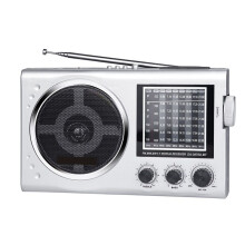Nieuwe Radio EC3070BT FM Ouderwetse Kaart met SW Mp3-Radio FM AM Verstelbare Bandradio Zilver en Grijs