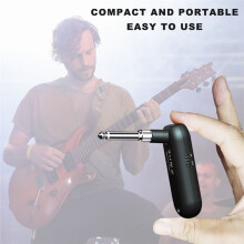 En Till Två Elektrisk Gitarr Transceiver Vindinstrument 2,4G Trådlöst Ljudsystem Justerbar Plug And