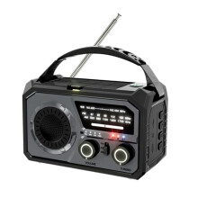 16000mAh Nödväderradio Solar & Handvevdriven AM/FM/WB SOS 5.3, Type-C Laddningsgrå