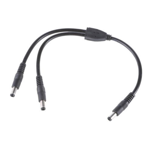 DC5525 Y Splitter Cable 18AWG Dual Device Power for LED Lights and CCTV Electronics 1