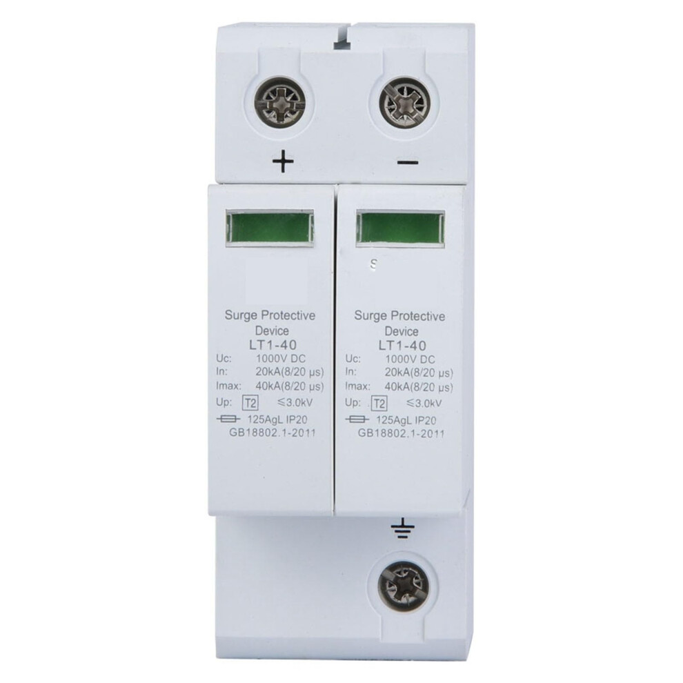 2P 40Ka Surge Protective Device Dc Lightning Arrester 1000V For Solar Power Systems 9174973175186