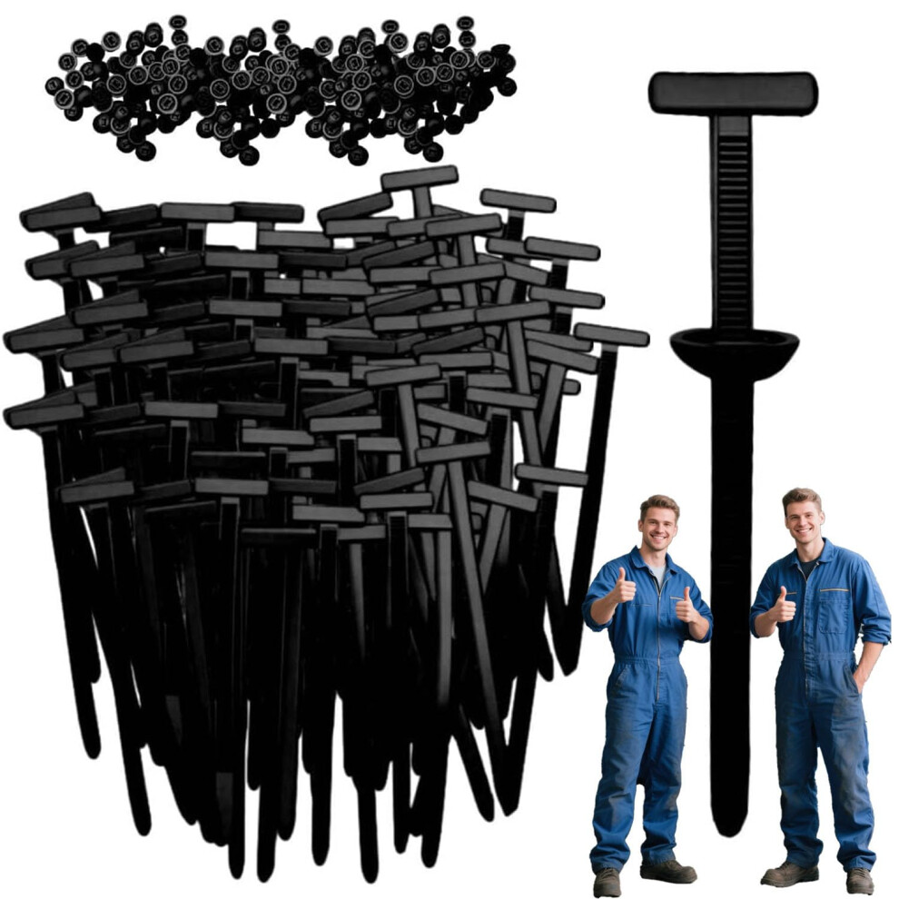200Pcs Heavy Duty Nylon Cable Ties Black Selflocking Uv Resistant For Automotive And Outdoor 9174973175322