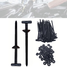 Reusable Heavy Duty Cable Ties Clips with Quick Release for Cars and Home, 50PCS Nylon Set
