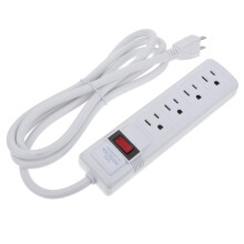 Power Strip with Surge Protection 4 WideSpaced Outlets USB Charging Station US Plug Extension Cord