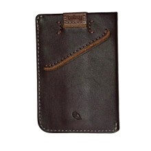 New Bellroy Leather Card Sleeve Wallet Dark Java Tan Brown minimalist