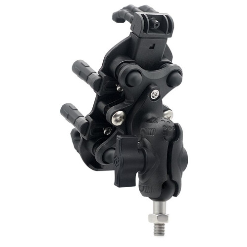 Motorcycle Fork Stem Phone Mount with Vibration Dampener, Adjustable Motorcycle Cellphone Holder Screw Mount - M10 1