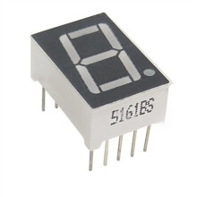 0.56 Inch 10Pins 5161AS 5161BS 1 Bit Digit 7 Segment Red LED Digital Display Digitron Common Anode Cathode C-C/-A 50pcs
