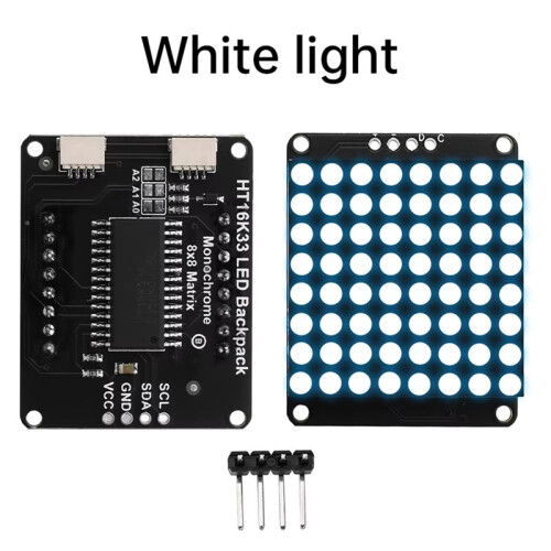 8X8 LED Matrix Module HT16K33 I2C Interface LED Dot Matrix Module Support Expansion Connection LED Electronic Screen C