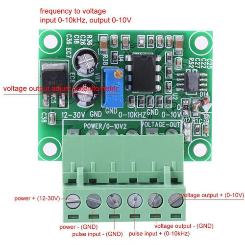 Frequency Conversion Voltage Converter 0-10V/5V F/V Digital to Analog Frequency Converter Interface Engraving Machine 2