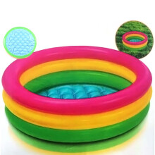 Baby Aufblasbarer Swimmingpool 60cm/90cm/120cm PVC Regenbogen Rund Kinderpool