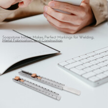 2 Soapstone Holder with 6 Flat Set/Mark White Clear and Removable Markings Steels Quality Soapstone Pens for Welding