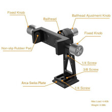 Phone Holder Bracket 360 Rotating Bracket for Smartphone Photography Bird Watching Vlog Selfie SLR Camera