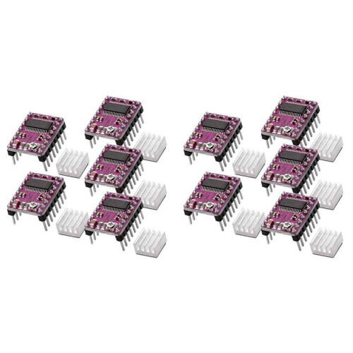 10Pcs Stepper Motor Driver Board StepStick DRV8825 Stepping Driver Controller Step Engine Module Radiator Heat Sink 1
