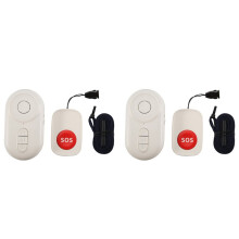 2X Pager de Cuidador Botões de Chamada de Enfermeira Sem Fio para Monitoramento de Idosos Sistema de Alerta SOS Campainha de Chamada de Alarme