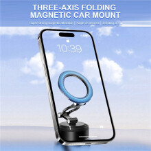2X Phone Holder Vacuum Suction Foldable and Rotatable Magnetic Adsorption Bracket Universal Navigation Phone Holder,A