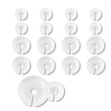 16 Pezzi Piastre di Copertura per Tubi Idraulici In Plastica Piastre di Copertura per Flange per Bagno
