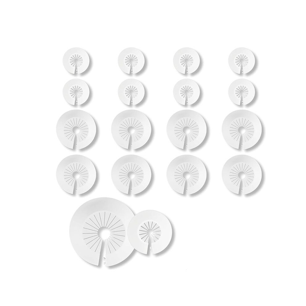 16 Pcs Plumbing Cover Plates Plastic Escutcheon Plate Flange Pipe Covers For Bathroom 4711077196096