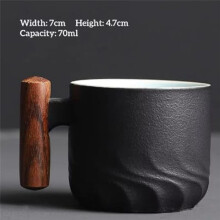 Ceramic Coffee Tea Tasting Cup Japanese Style Coffee Tea Mug with Handgrip