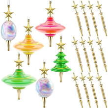Kit da 12 Pezzi per Realizzare Decorazioni In Legno per Alberi di Natale, Decorazioni da Appendere All'Albero di Natale, Kit per Realizzare