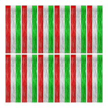 12 Pack Christmas Party Backdrop,78.74 X 39.37 Inch Foil Streamer,Fringe Curtain Streamer,Hanging Christmas Decor